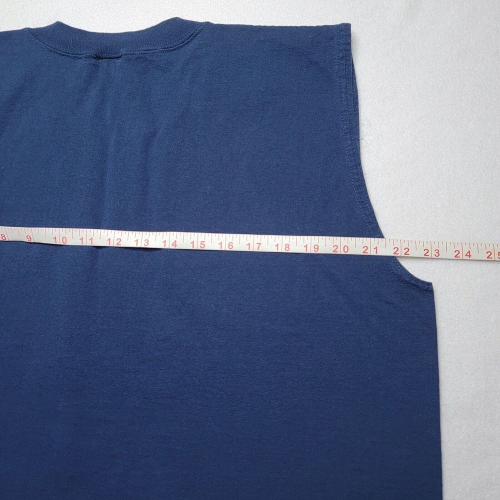 adidas MLB Atlanta Braves Y2K T-Shirt Men's Size XL Blue Sleeveless 2004 - Picture 6 of 7